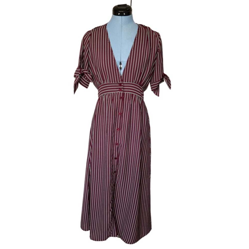 URBAN OUTFITTERS midi stripped dress | size M